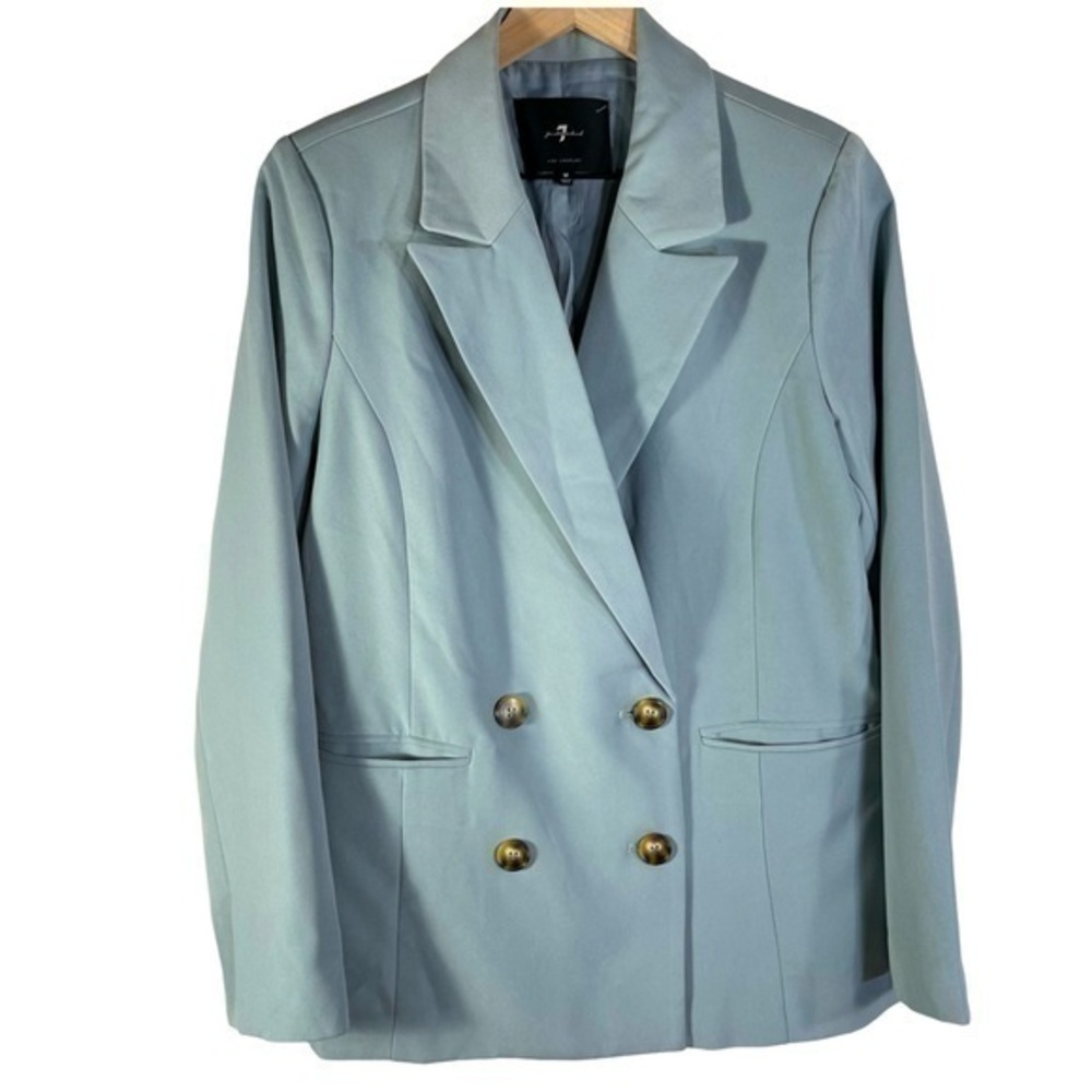 7 For All Mankind Women's Blush Blazer Formal jackets Size M Color Blue Sky